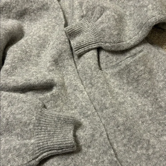 +BERYLL Vivian Cashmere Cropped Coat with Hood Coatigan, Shell Gray, OS, NWT